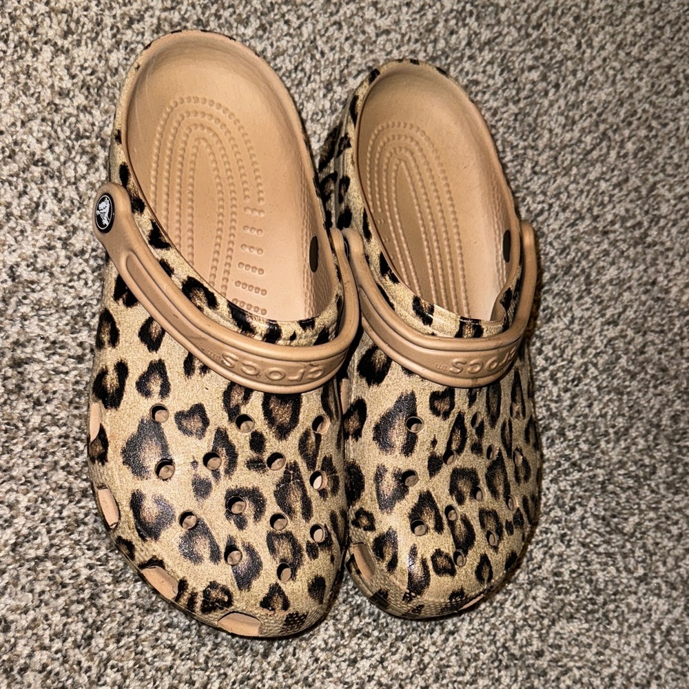 Leopard Print Crocs